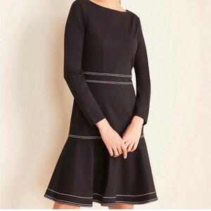 Ann Taylor Black Stitch Ponte Dress Sz.6 NWT